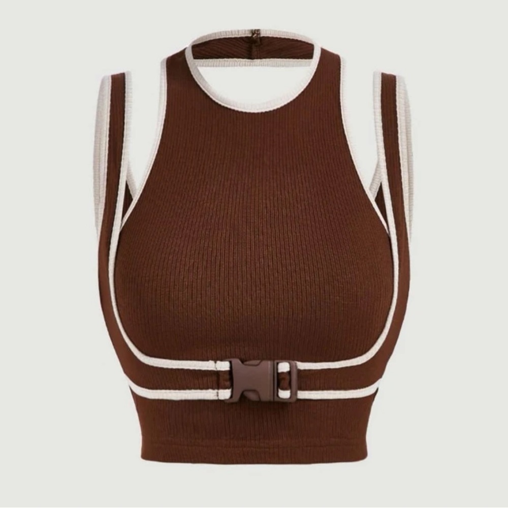 SHEIN MOD collection front buckle tank top.